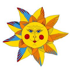 Sun illustration isolated