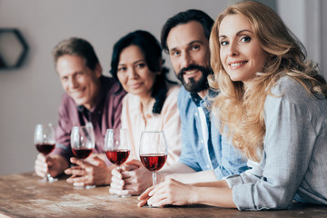 friends drinking wine