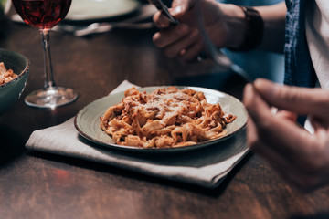 tasty dinner on plate