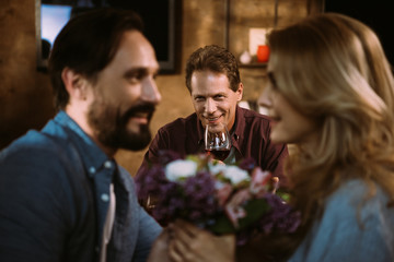 couple in love and friend