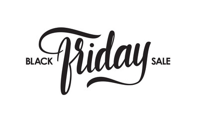 Vector type of Black Friday Sale. Handwritten lettering. Typography design of special offer