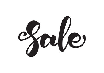 Vector handwritten lettering of Sale. Typography design