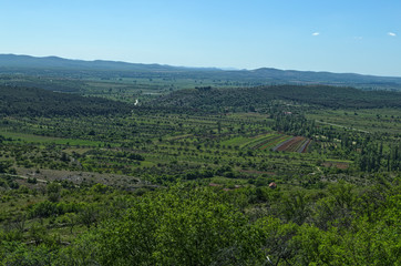 Fototapeta na wymiar View on valley from Bribir fortress, Dalmatia