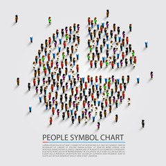 People sign chart, People cover, Vector illustration