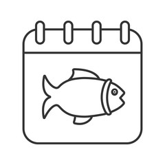 Fishing day linear icon