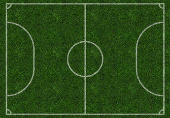 Mini-football field, pitch, ground, isolated. Top view