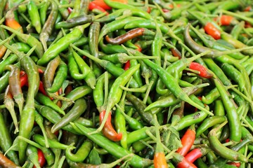 Fresh chilli for cooking in the market