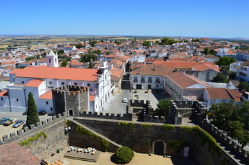 Vue de la ville portugaise de Beja, région de l'alentejo