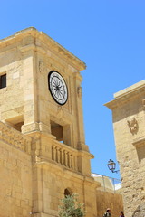 Fototapeta na wymiar Turm der berühmten Zitadelle (Festung) der Stadt Victoria Rabat auf der Insel Gozo (Malta)