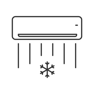 recommend clip art: Air conditioner linear icon