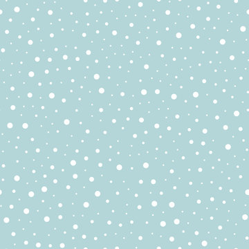 Snowfall vector seamless pattern
