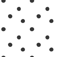 Black and white wrapping paper. Vector seamless geometric pattern with dots.
