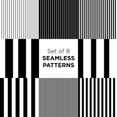 Set of stripped seamless patterns