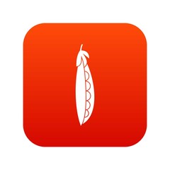 Fresh peas icon digital red