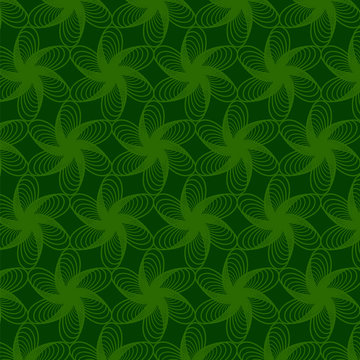 Floral Green Line Pattern © valeo5
