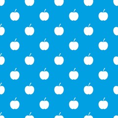 Checkered apple pattern seamless blue