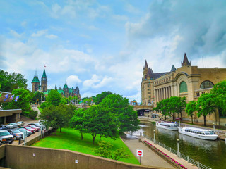 Visiting Ottawa, the capital city of Canada, in Ontario - obrazy, fototapety, plakaty