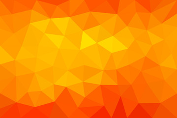 Золото-оранжевый, желтый полигональный мозаичный фон для Вашего дизайна. Векторная иллюстрация.