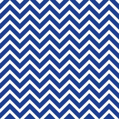 Muurstickers Blauw wit Naadloos vectorpatroon met zigzag