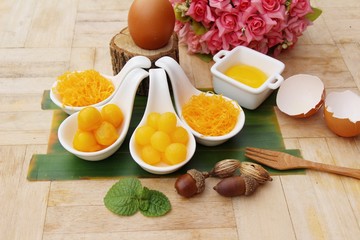 golden sweet is egg yolk  ,Thai dessert