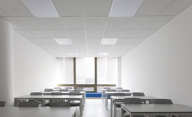Modern High School Classroom