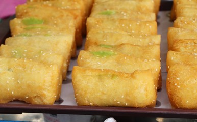 Deep fried dough stick delicious in market