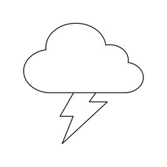 cloud and thunder icon