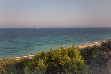 Summer landscape on a savage beach at the Black Sea, Romania