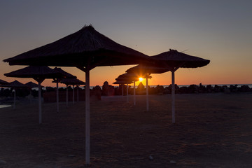 Beautiful summer sunrise at Black Sea, Romania