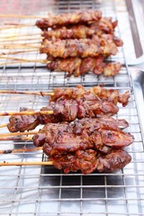 Roasted pork is delicious in the market