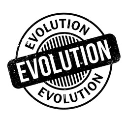 Evolution rubber stamp. Grunge design with dust scratches. Effects can be easily removed for a clean, crisp look. Color is easily changed.