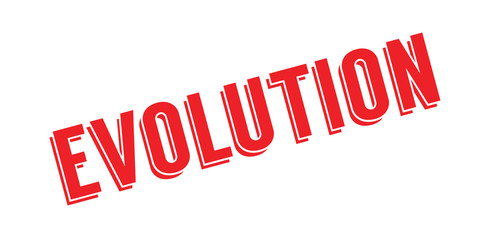Evolution rubber stamp. Grunge design with dust scratches. Effects can be easily removed for a clean, crisp look. Color is easily changed.