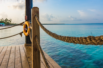 Obraz premium pier rope fencing