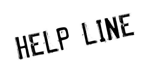 Help Line rubber stamp. Grunge design with dust scratches. Effects can be easily removed for a clean, crisp look. Color is easily changed.