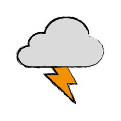 cloud and thunder icon