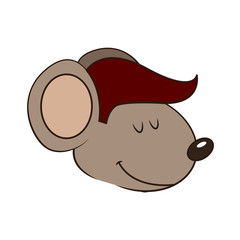 Cute mouse cartoon icon vector illustration graphic dsign