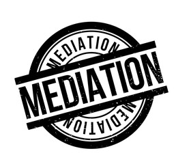 Mediation rubber stamp. Grunge design with dust scratches. Effects can be easily removed for a clean, crisp look. Color is easily changed.