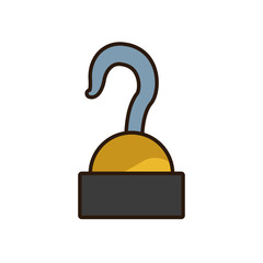 Construction crane hook icon vector illustration graphic design