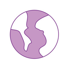 planet earth world system solar icon vector illustration