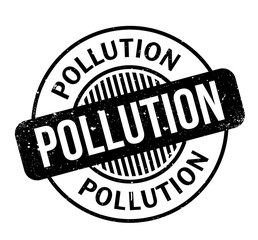 Pollution rubber stamp. Grunge design with dust scratches. Effects can be easily removed for a clean, crisp look. Color is easily changed.