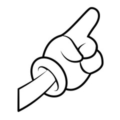 Worker glove cartoon icon vector illustration graphic design