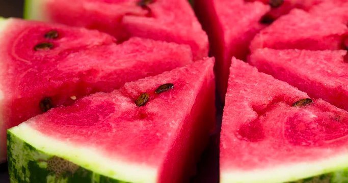 Slices of Ripe Watermelon on a Plate