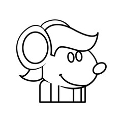 Cute mouse cartoon icon vector illustration graphic dsign