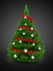 3d green Christmas tree