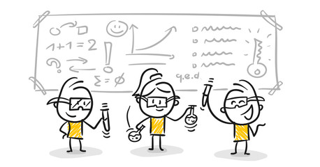 Strichfiguren / Strichmännchen: Experiment, Wissenschaft. (Nr. 81)