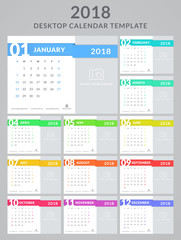 2018 calendar design.