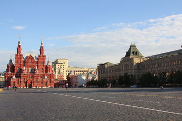 View of the Red Square and the GUM building in Moscow
