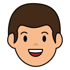 Obraz premium cute little boy head character