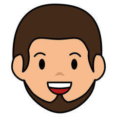 young man head avatar character