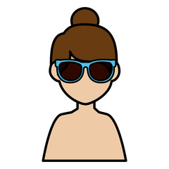 beautiful woman shirtless avatar character